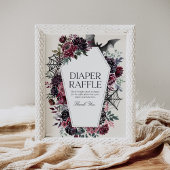 棺ハロウィーン赤ちゃんシャワーおむつラッフルサイン ポスター