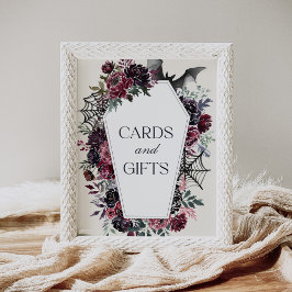 棺ハロウィーン赤ちゃんシャワーカードとギフト ポスター