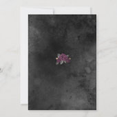 棺ブラックグレーバラスパークルハロウィン結婚ズ 招待状 (裏面)