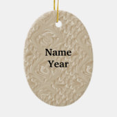 棺売りオーナメント付き年配の女性モルティシャン セラミックオーナメント (裏面)