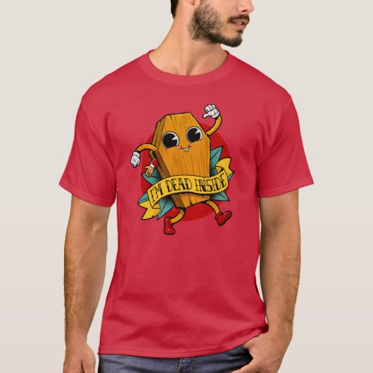 棺桶の中で死んでいるよ キャラクターギフト Tシャツ (正面)