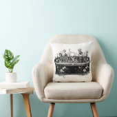 棺桶の中の骸骨 クッション (椅子)