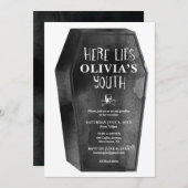 棺桶パーティー　ここに私の青春が眠る 招待状 (正面/裏面)