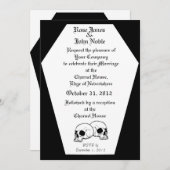 棺桶（ブラック）結婚式招待状 招待状 (正面/裏面)