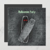 棺 – ハロウィン招待状 招待状 (正面/裏面)