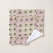 椅子からのグリッドパターン バスタオルセット (ウォッシュタオル)