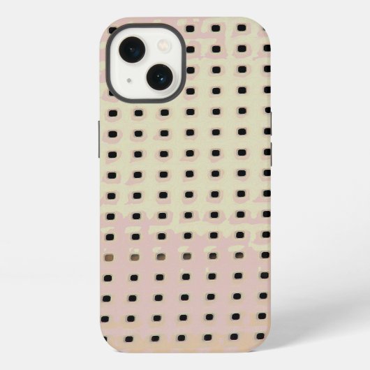 椅子からのグリッドパターン iPhoneケース (裏面)