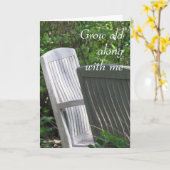 椅子が二つ – 私と一緒に古くなる カード (黄色い花)