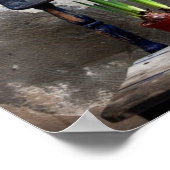 椅子と花のポスター ポスター (角)