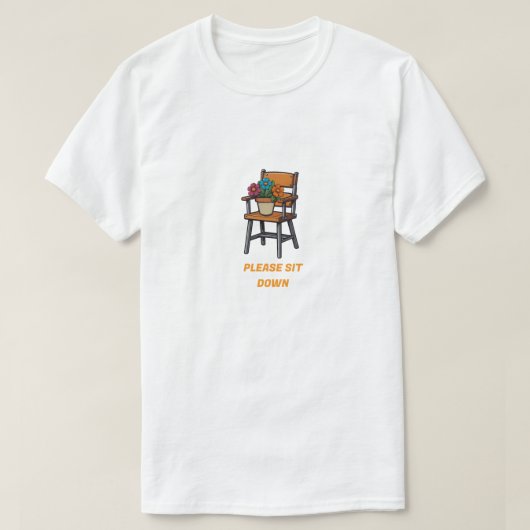 椅子と花Tシャツ Tシャツ (デザイン正面)