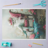 椅子にお洒落優雅なエキゾチックな猫を引き離す 薄葉紙 (クラフト)