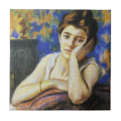 椅子にもたれかかった女性 タイル (正面)