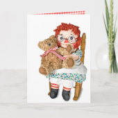 椅子にラグドールとテディベア カード (正面)