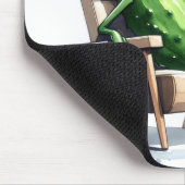 椅子にリラックスピクルスを入れる マウスパッド (コーナー)