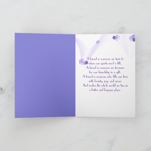 椅子に友情の帽子 カード (内部)