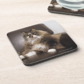 椅子に坐る猫のポートレート コースター (左側)