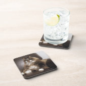 椅子に坐る猫のポートレート コースター (右側)