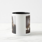 椅子に坐る猫のポートレート マグカップ (中央)