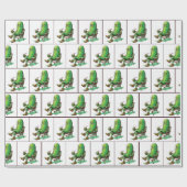 椅子に座った大きなディルのピクルス ラッピングペーパー (フラット)