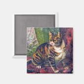 椅子に座った猫 マグネット (正面/裏面)