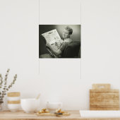 椅子に座っている女性 ポスター (キッチン)