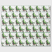 椅子に座る大きなディルのピクルス ラッピングペーパー (フラット)