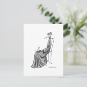 椅子に猫を乗せた疫病医ゴシック ポストカード (スタンド正面)