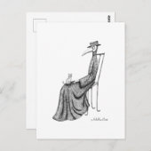 椅子に猫を乗せた疫病医ゴシック ポストカード (正面/裏面)