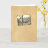 椅子に3 カード (黄色い花)