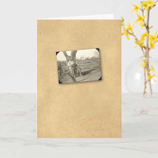 椅子に3 カード (黄色い花)