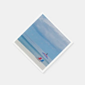 椅子のビーチ スタンダードカクテルナプキン (角)