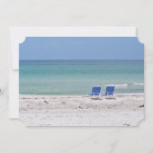 椅子のビーチ 招待状 (正面)