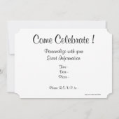 椅子のビーチ 招待状 (裏面)