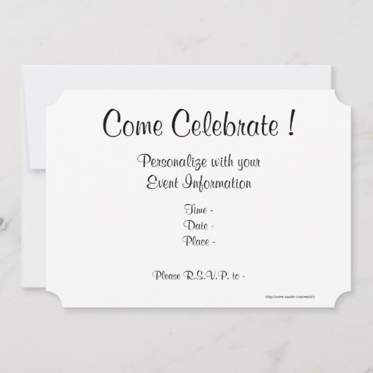 椅子のビーチ 招待状 (裏面)