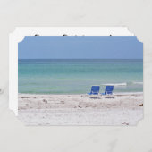 椅子のビーチ 招待状 (正面/裏面)