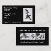 椅子のマッサージセラピストIIの逆の様相 名刺 (正面/裏面)