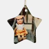 椅子のラグドール セラミックオーナメント (右)