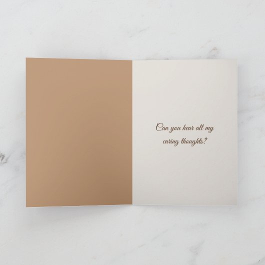 椅子の上のテディベア カード (内部)