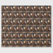 椅子の上のテディベア ラッピングペーパー (フラット)