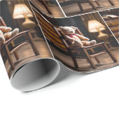 椅子の上のテディベア ラッピングペーパー (ロールコーナー)