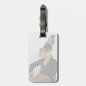 椅子の上のホレイショヘア ラゲッジタグ (裏面縦)