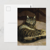 「椅子の上の猫」テオフィル・スタインレン ポストカード (正面/裏面)
