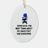 椅子の回転 セラミックオーナメント (右)
