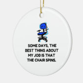 椅子の回転 セラミックオーナメント (左)