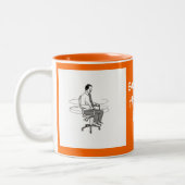 椅子の回転 ツートーンマグカップ (左)