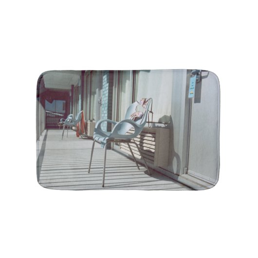 椅子の外側のビーチのホテルの部屋 バスマット (正面)