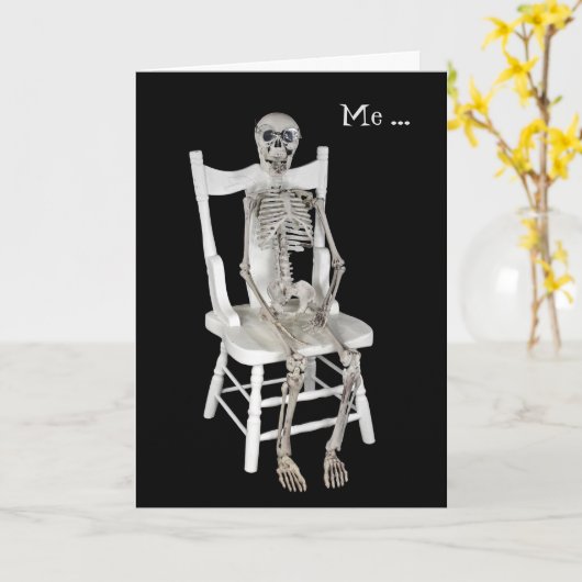 椅子の失敗の骨組 カード (黄色い花)