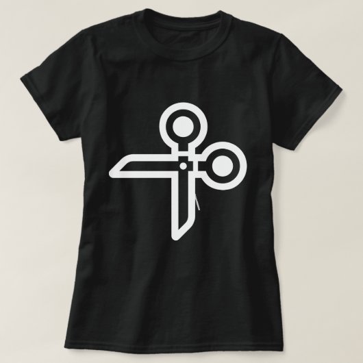 椅子の集団のはさみ Tシャツ (デザイン正面)