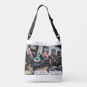 椅子の集団のトート クロスボディバッグ (裏面)