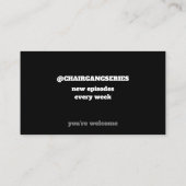 椅子の集団は名刺を切ります 名刺 (裏面)